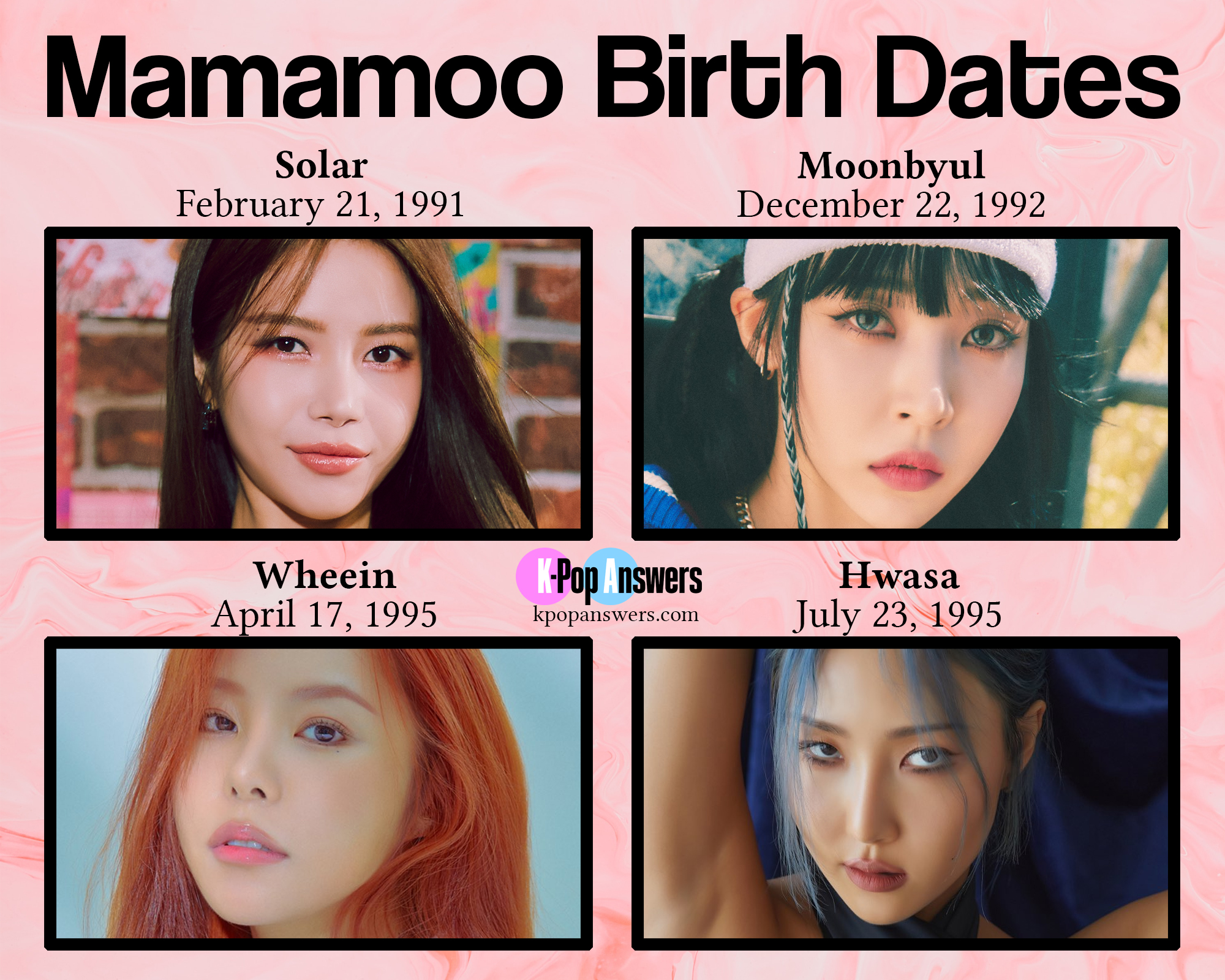 How Old Are The Mamamoo Members K Pop Answers